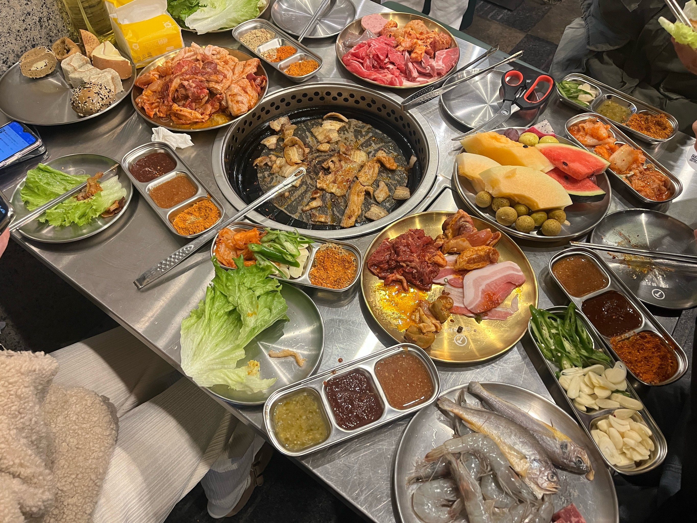 和朋友们的烤肉大餐