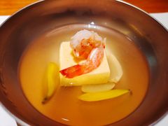 玉子豆腐基围虾菊花清汤-京怀石·壬生