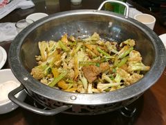 干锅菜心-老码头黑皮肘子锅包肉熏酱水饺(文政街店)
