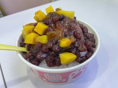 黄桃红豆刨冰-梁子刨冰王&梁小糖(王顶堤店)