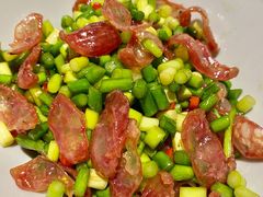 蒜苔炒土家腊肠-荆九爷爆炒桥头三嫩(浙大店)