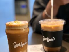 栀子花梨香拿铁-Seesaw Coffee(苏州中心店)