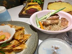 蒜香蘑菇鸡肉烩饭-秀儿家の小确幸花园西餐厅