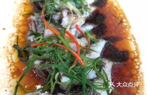 Steamed Black Bass with Fermented Soy Bean Sauce
