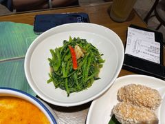 秘制虾酱炒空心菜-帕蓝·暹罗料理(大学路店)