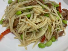 茭白毛豆肉丝-洪泽老鱼馆(清浦店)