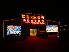 正门夜景-南宫羽毛球馆