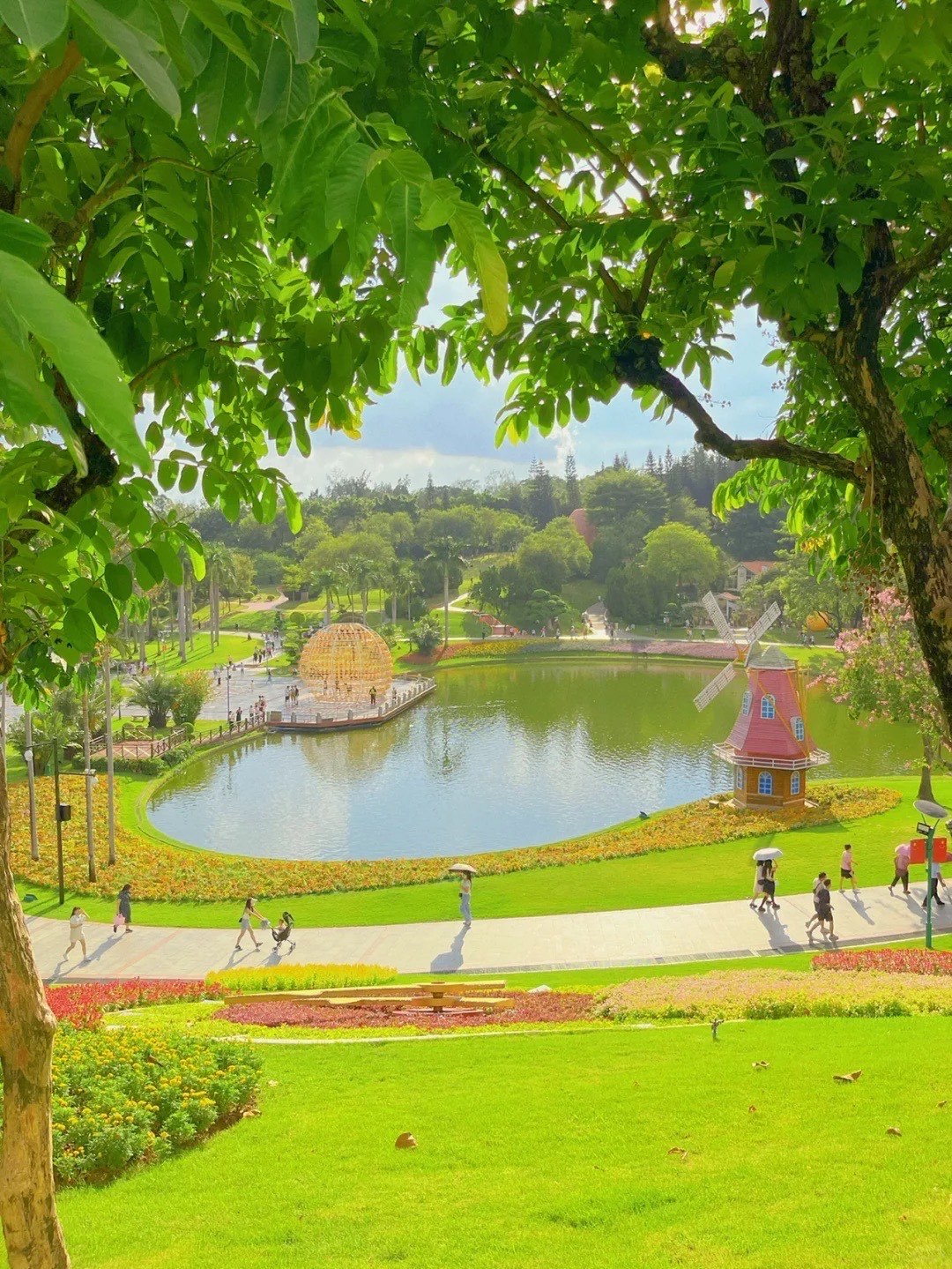 广州白云山下的云台花园风景好似莫奈油画