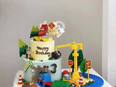 -咖咖熊蛋糕定制·英国蓝风车动物性淡奶油