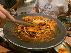 铁板章鱼五花肉-春熙台韩国料理·章鱼肥牛(西丽店)
