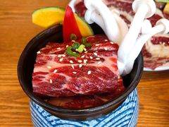 特选壶渍带骨牛排-炎蔵牛舌烤肉