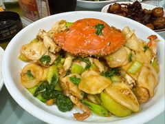 白蟹炒年糕-红灯笼龙凤饭店(宁波老字号店)