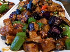 茄子渣炒肉-乡村小榭饭店