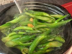 啫啫虾酱芥兰煲-香港祥正飯店·正宗灣仔50年海鲜老字号