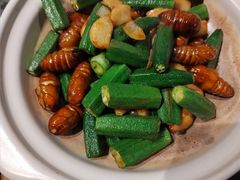 秋葵烧蚕蛹-来哥菜馆·大厨烹小鲜