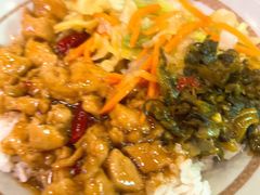 宫保鸡丁盖饭-永和大王(蛙嫩紫苏香·军博店)