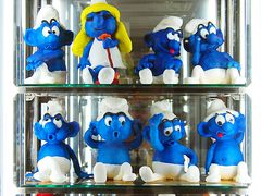 蓝精灵翻糖蛋糕-西点坊(浦东香格里拉店)