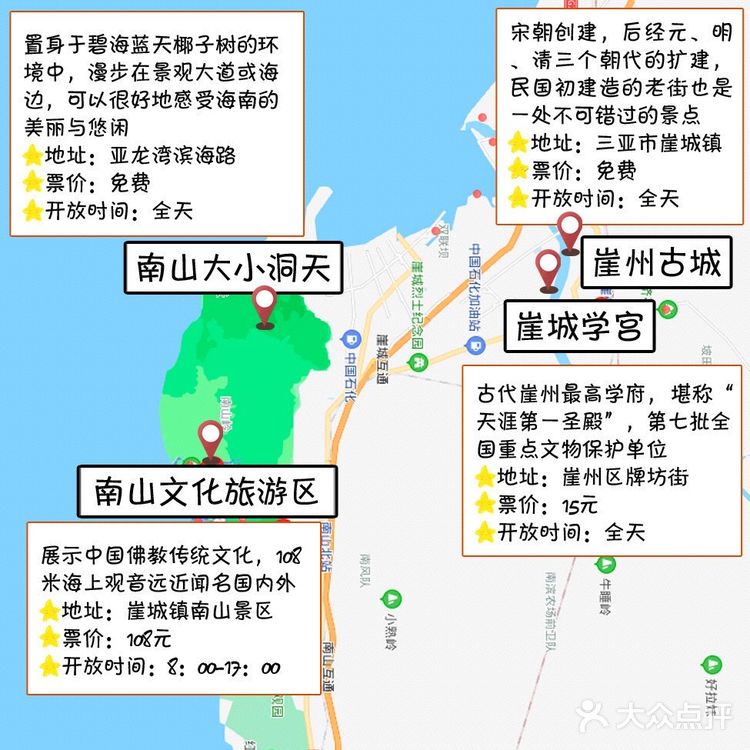 三亚旅游攻略🔥|最新地图导览✨解锁三亚景点