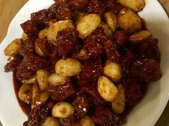 黑蒜子牛肉粒-陈傻子餐厅(世纪都会店)