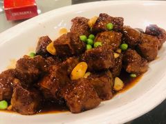 金蒜甜豆牛肉粒-宝轩渔府·老字号海鲜·正宗津菜(水上店)