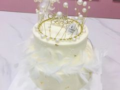 网红白色羽毛海藻款蛋糕-艾加柒克蛋糕茶歇甜品台(春熙路店)