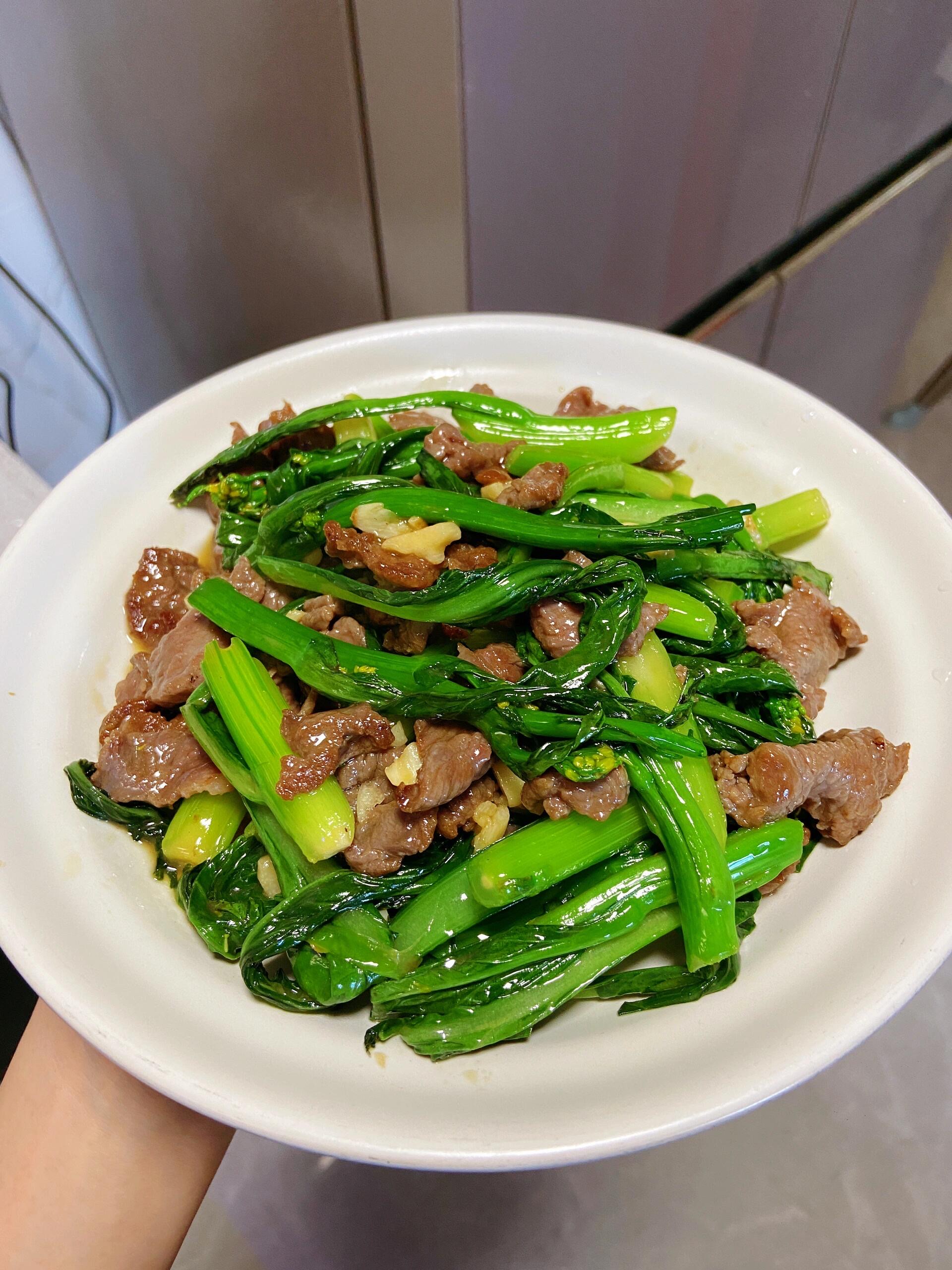 菜心炒牛肉图片