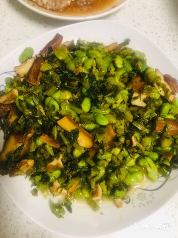 家庭美味菜谱三十九——雪菜炒毛豆