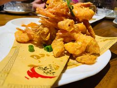 金牌脆皮虾-东来菜馆•手抓海鲜家常菜•海鲜锅贴(鸽子窝店)