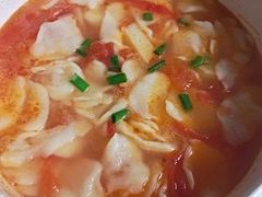 番茄面疙瘩汤-然一素食餐厅(马利来广场店)