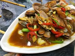 姜葱炒花甲-覃记海鲜美食餐厅