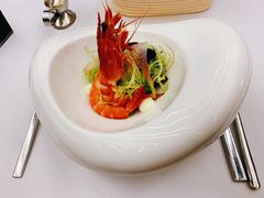 低温慢煮对白虾塔塔-悦禧耕岛酒店·指月坞餐厅·旺山特色农家乐