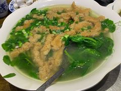 豌豆尖滑肉汤-李四哥太安鱼食府