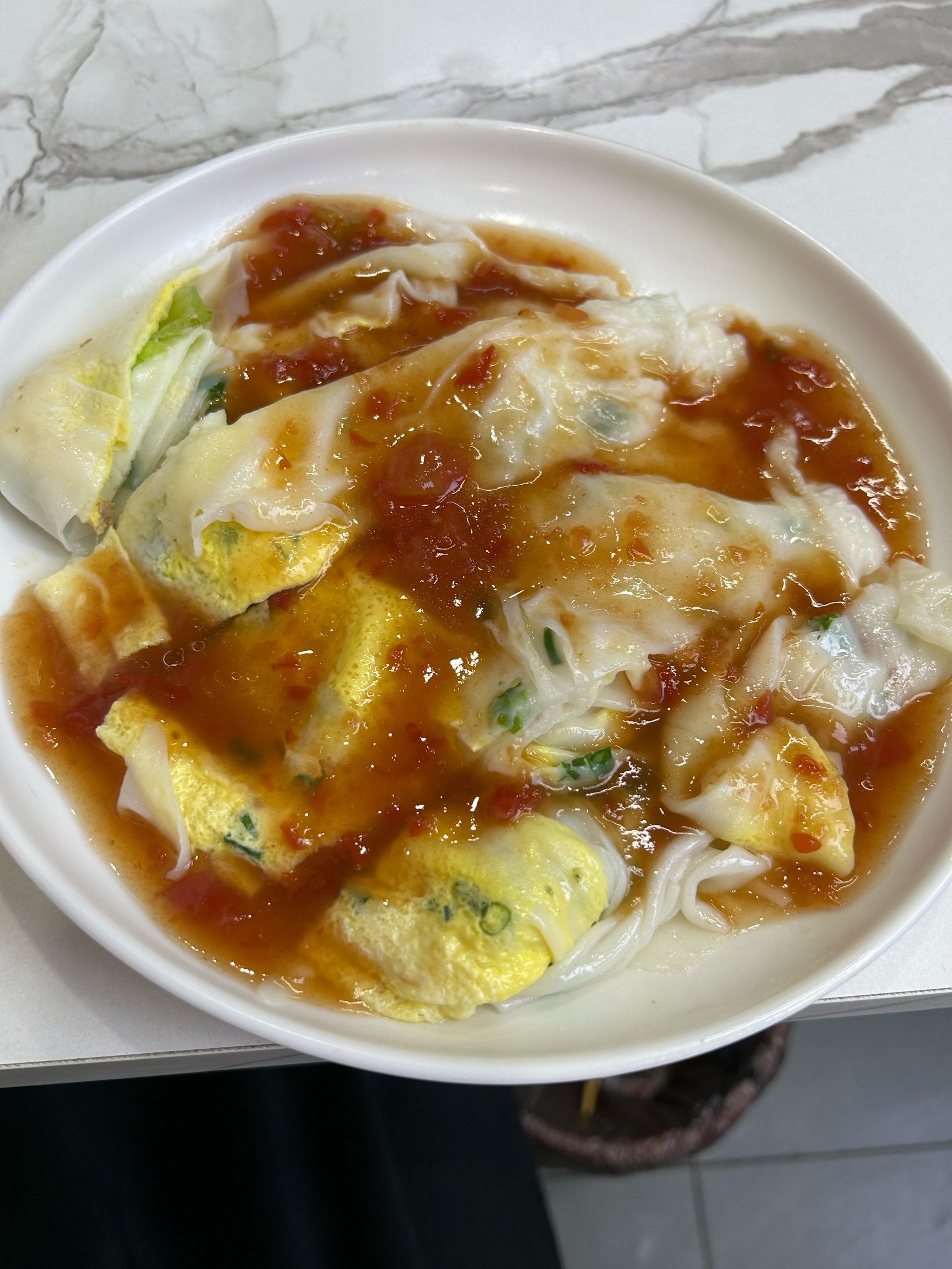 鸡蛋肠粉