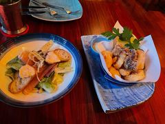 脆炸鱿鱼和虎虾-杭州西子湖四季酒店-WL BISTRO西湖餐厅(灵隐路店)