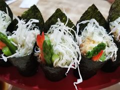 蘆筍蝦手捲-新松子日本料理