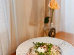 日式溫泉蛋野菌烩培根扁面-Mark&Mars Restaurant