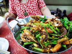 干锅鱿鱼虾-叶存利海鲜大馅饺子(海宁路总店)