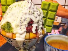 抹茶生乳かき氷-WONDER ICE 萬得冰田(建設路总店)
