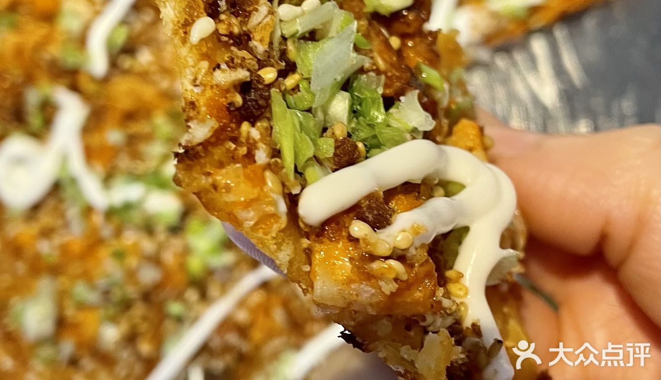 腌鸡排剩余的面糊变成披萨🍕[胜利][胜利][胜利]