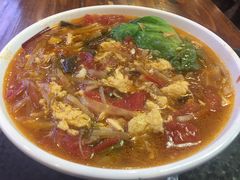 西红柿鸡蛋菠菜面-老陈婆手工面庄