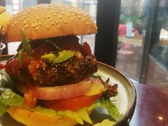 墨西哥辣椒牛肉汉堡-bluefrog蓝蛙(水游城店)