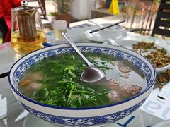 鸡毛菜肉丸子汤-天然居农家乐(温泉南路店)