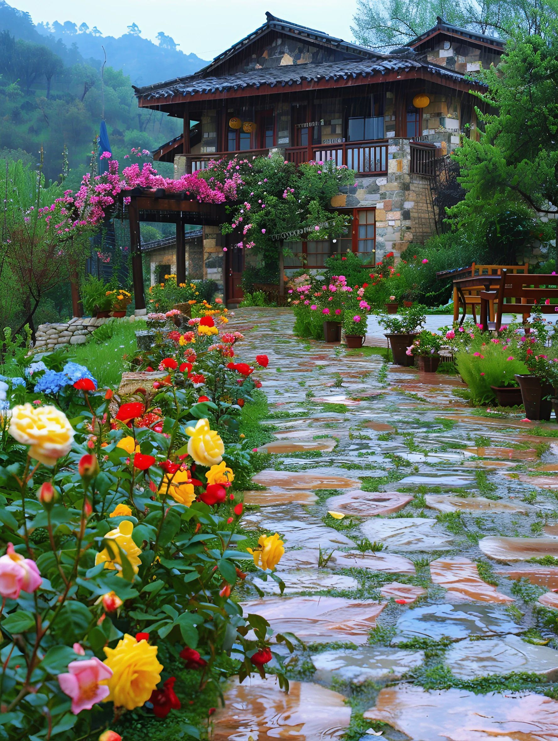 沿路花开