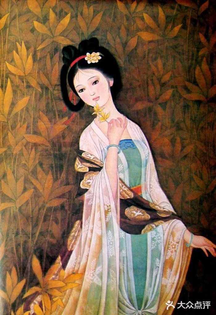 中国女神的韵味，藏在她的工笔画里🎨🎨