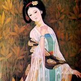 中国女神的韵味，藏在她的工笔画里🎨🎨