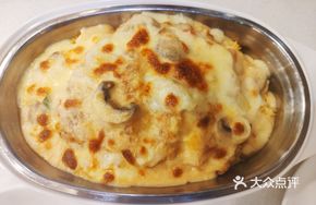 Cheese Baked Fish Fillet Rice