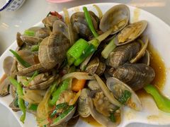 姜葱炒花甲-覃记海鲜美食餐厅