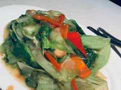 啫啫虾酱生菜-肥仔文澳门猪骨煲(南京西路店)