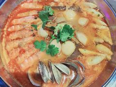 糟粕醋海鲜锅-沿江海南菜·文昌鸡祖师爷(大东海店)
