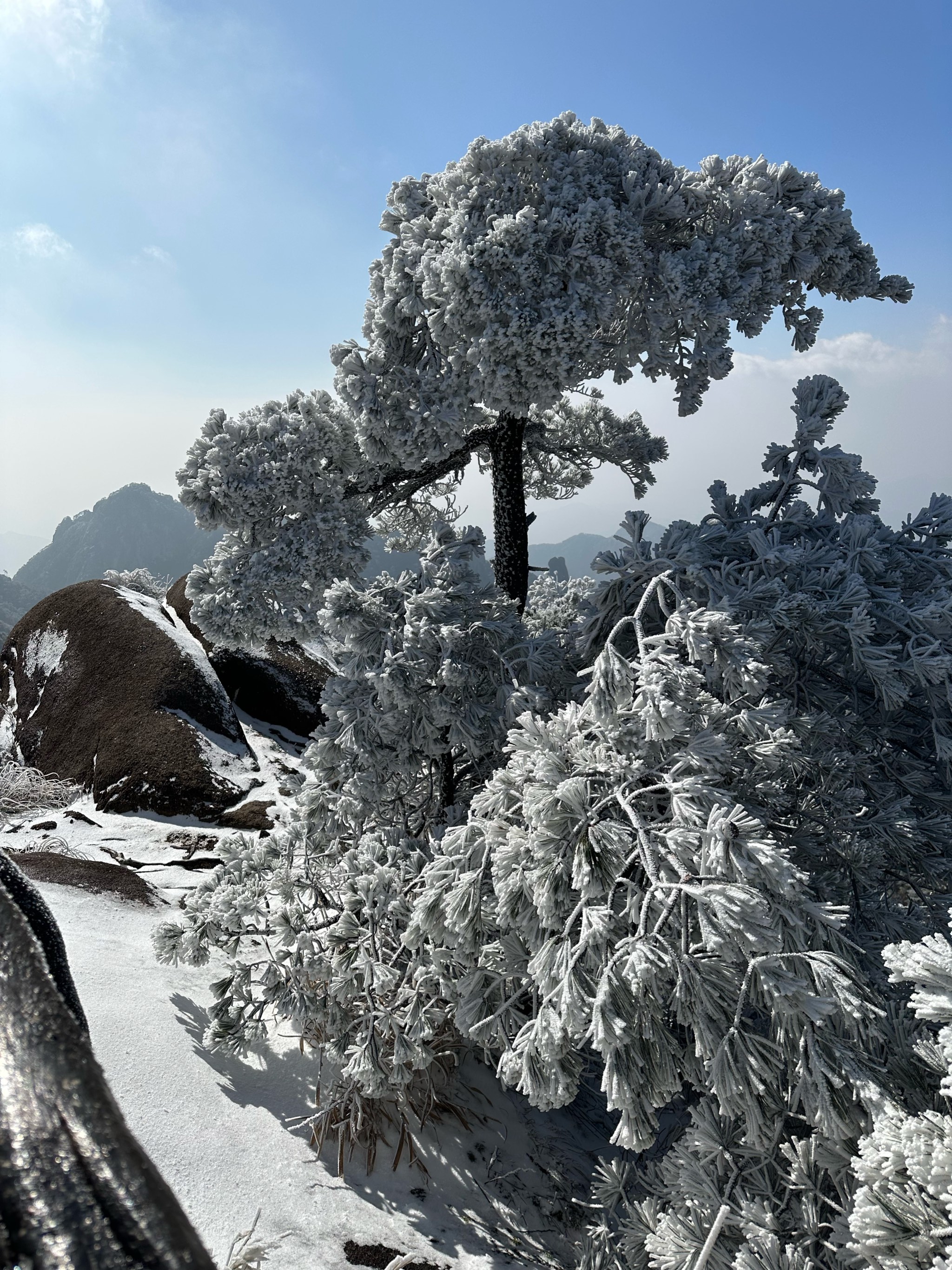 上饶三清山雪景图片